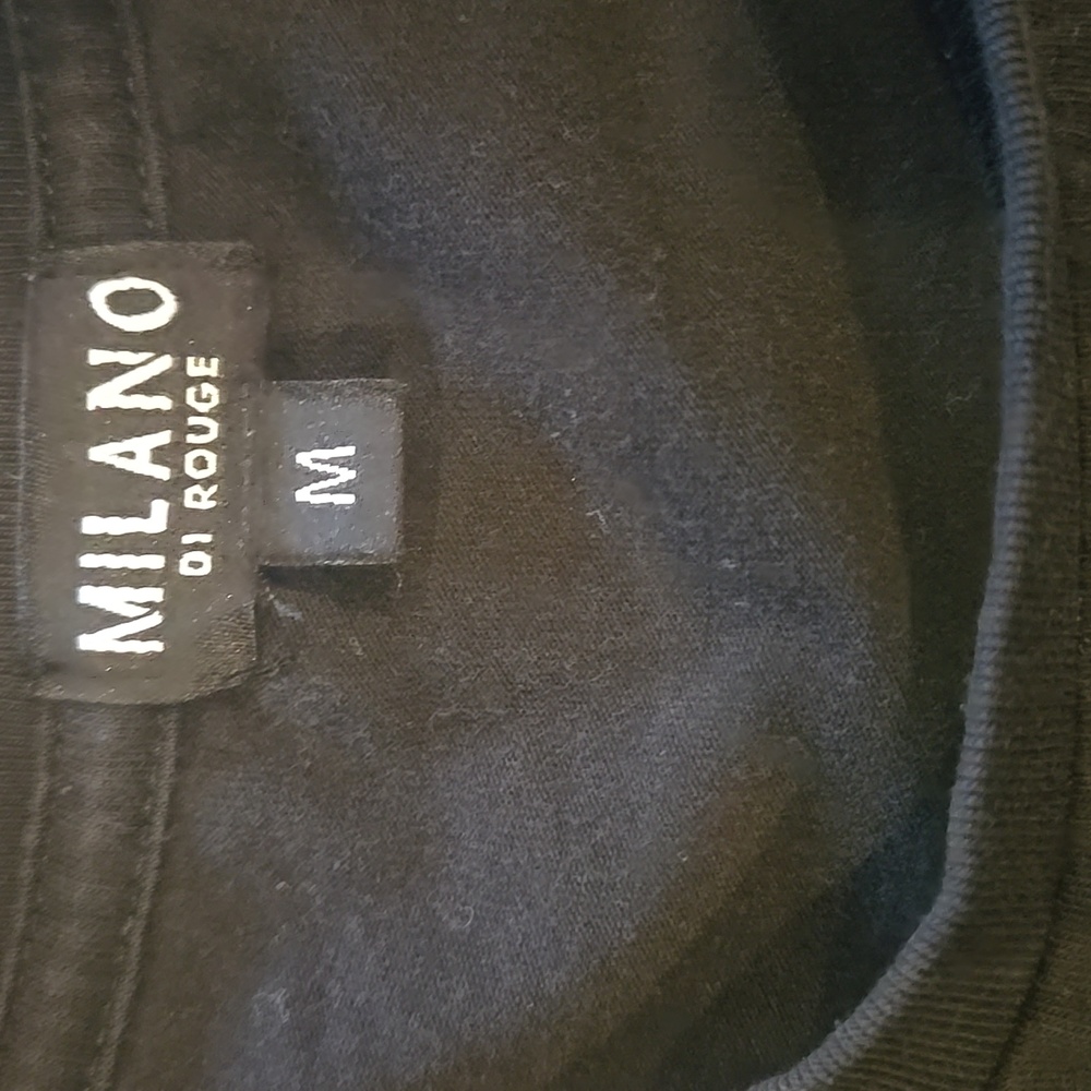 Milano Di Rouge Black Signature Tee Sz M - Picture 4 of 6